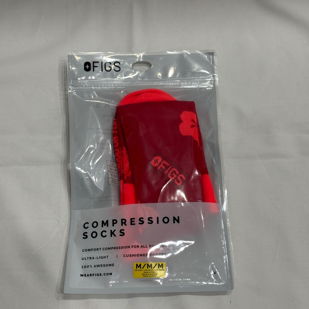 Figs Bright Red Compression Socks